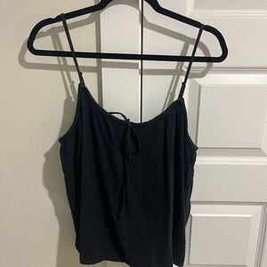 H&M Black Tie Front Camisole Top